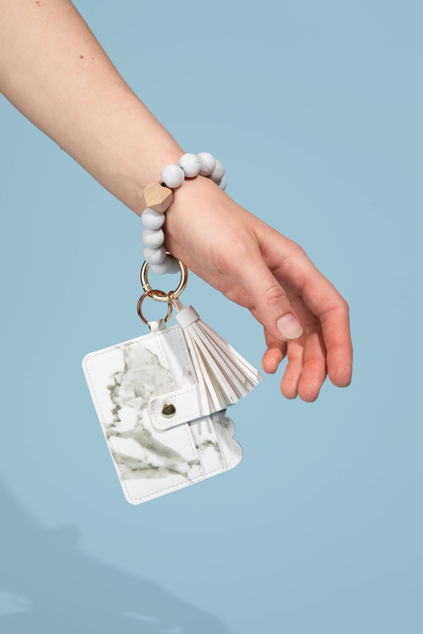 Silicone Wristlet Wallet Keychain - Cute Card Holder (Jane)