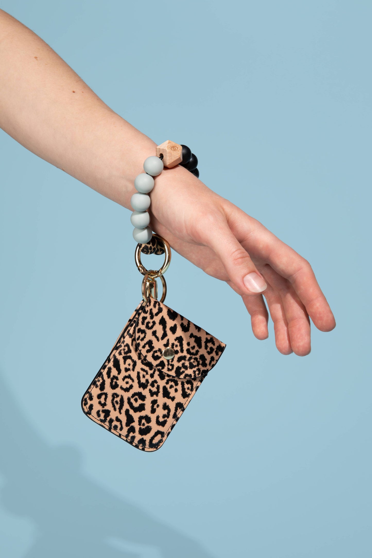 Silicone Bracelet Card & Coin Purse - Keychain Wallet (Laura)