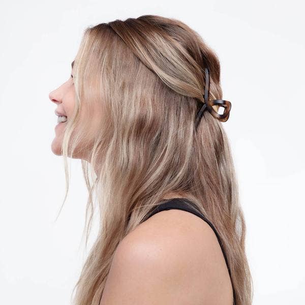 Recycled Plastic Large Loop Claw Clips 2pc - Black & Tort