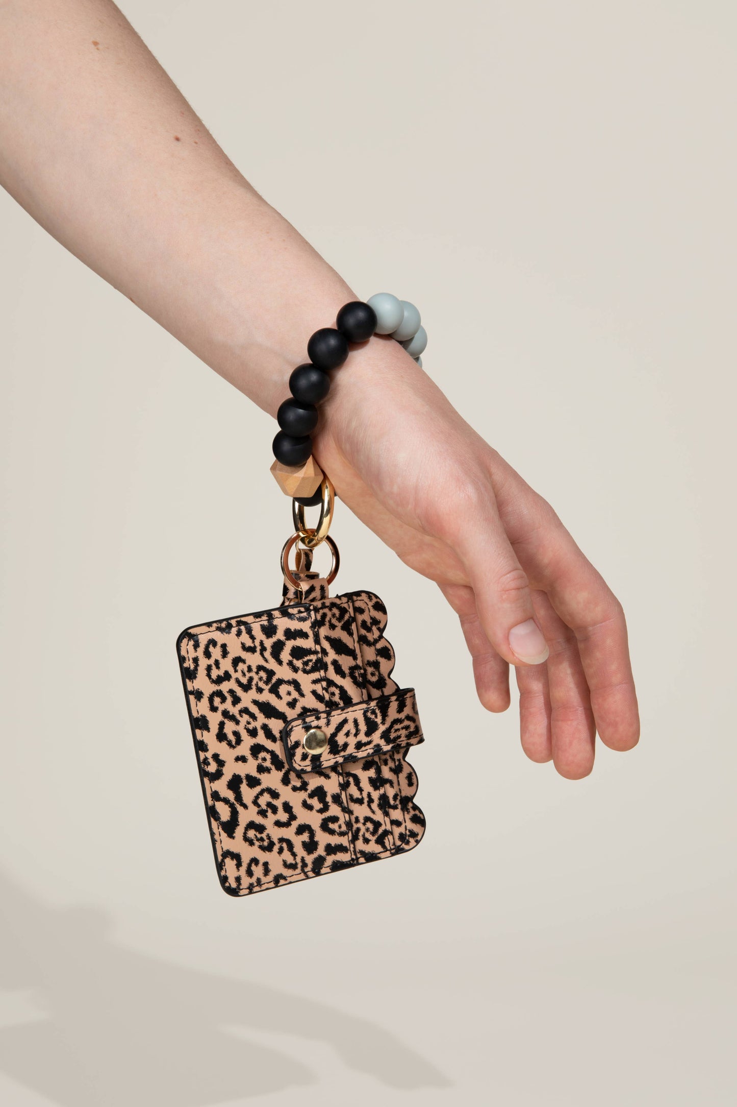 Silicone Wristlet Wallet Keychain - Cute Card Holder (Jane)